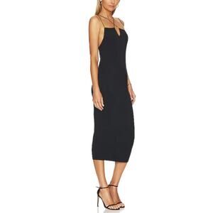 Ser.o.ya Black Brogan Dress Crisscross Jersey midi Dress Women’s Medium
